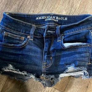 American eagle super stretch jean shorts